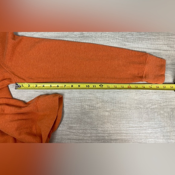 Polo Ralph Lauren Mens 1/4 Zip Sweater Size XL Orange Pony Long Sleeve - Picture 15 of 16